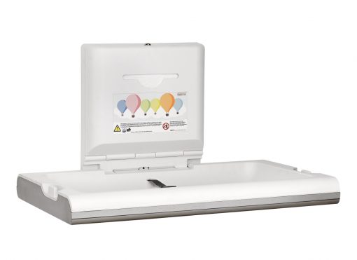 Mediclinics opklapbare horizontale baby luiertafel, wit, kunststof