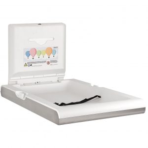Verticale RVS babyverschoontafel van het merk Mediclinics