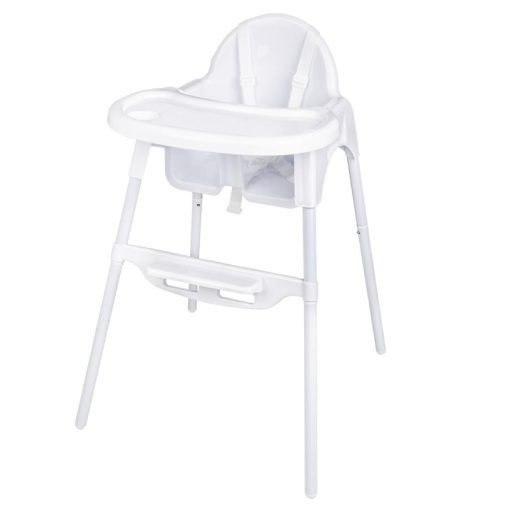 Kinderstoel van RVS en PP- kleur: wit